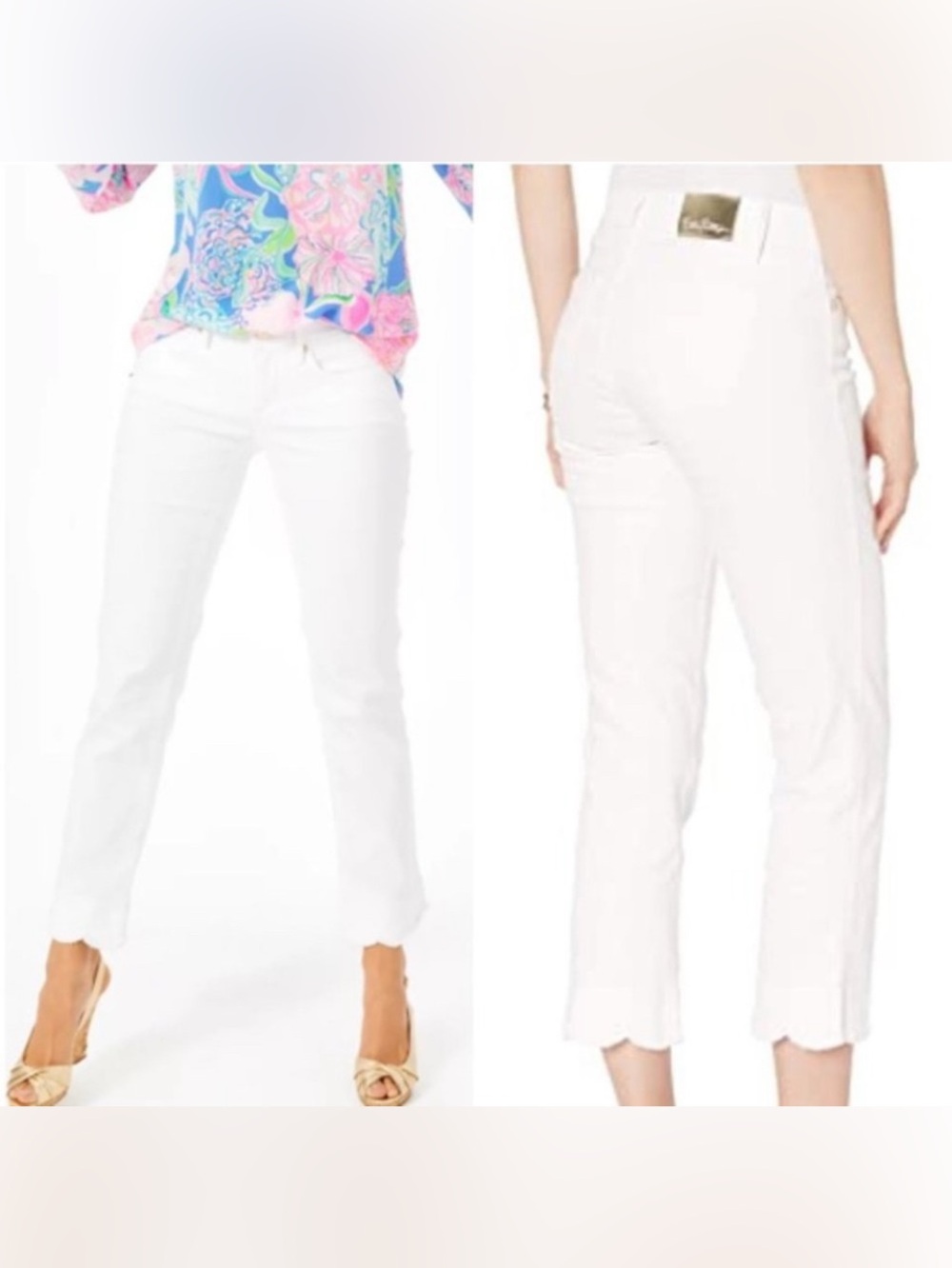 Lily Pulitzer South Ocean Slim Crop Jeans Size 0